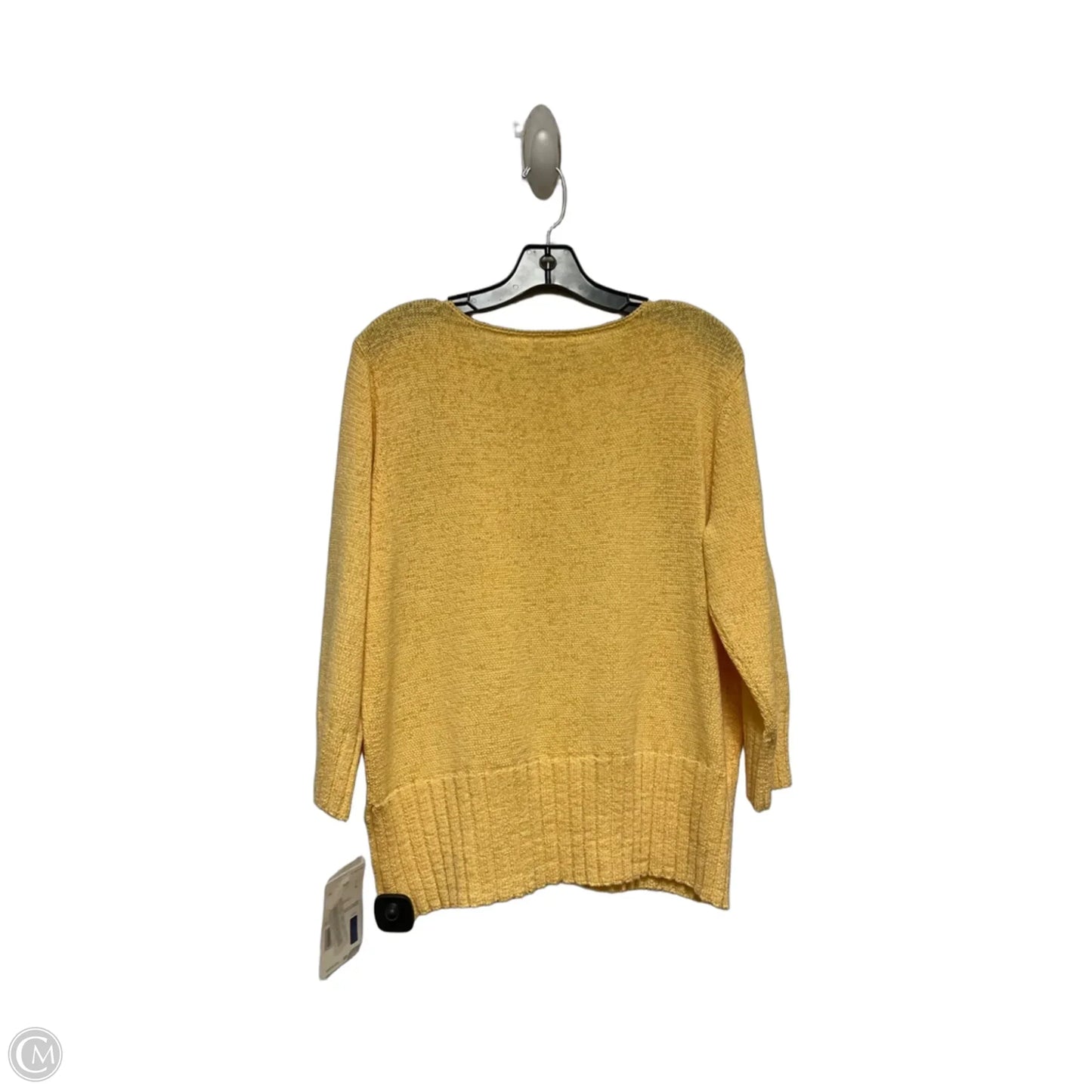 Sweater By Liz Claiborne In Yellow, Size: L