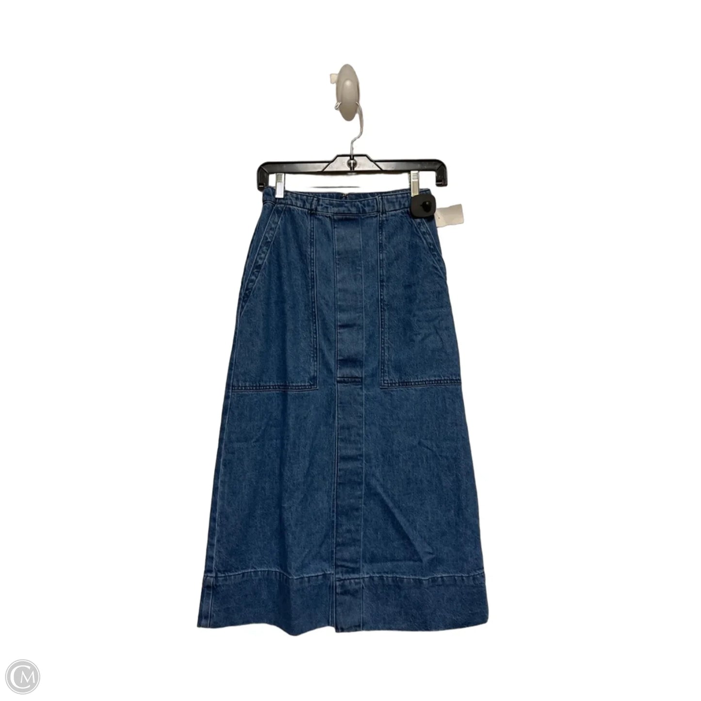 Skirt Midi By Banana Republic In Blue Denim, Size: 2
