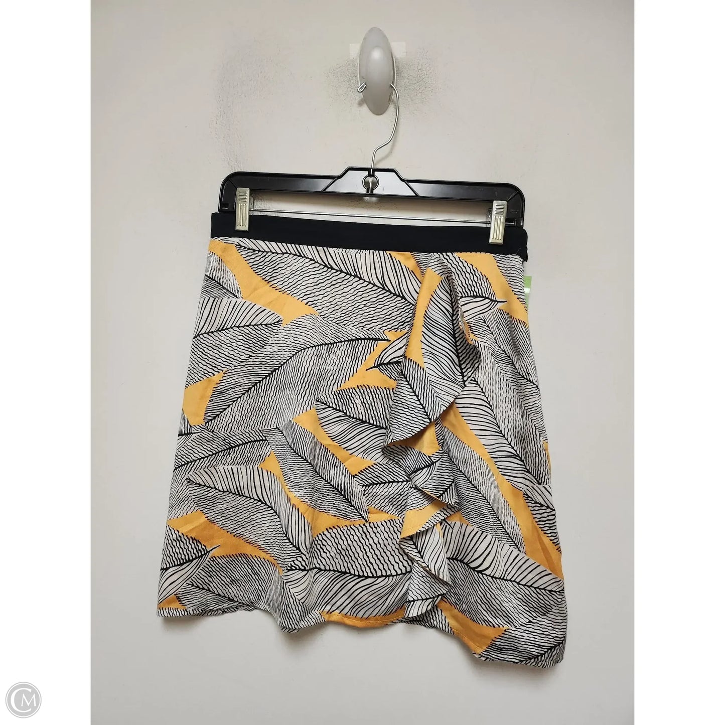 Skirt Mini & Short By Loft In Black & Yellow, Size: 6
