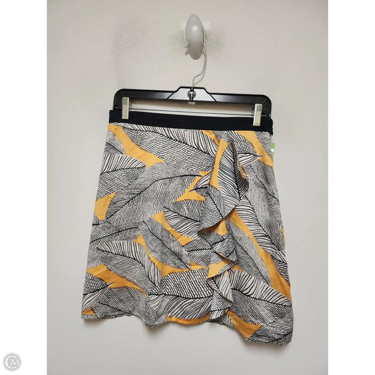 Skirt Mini & Short By Loft In Black & Yellow, Size: 6
