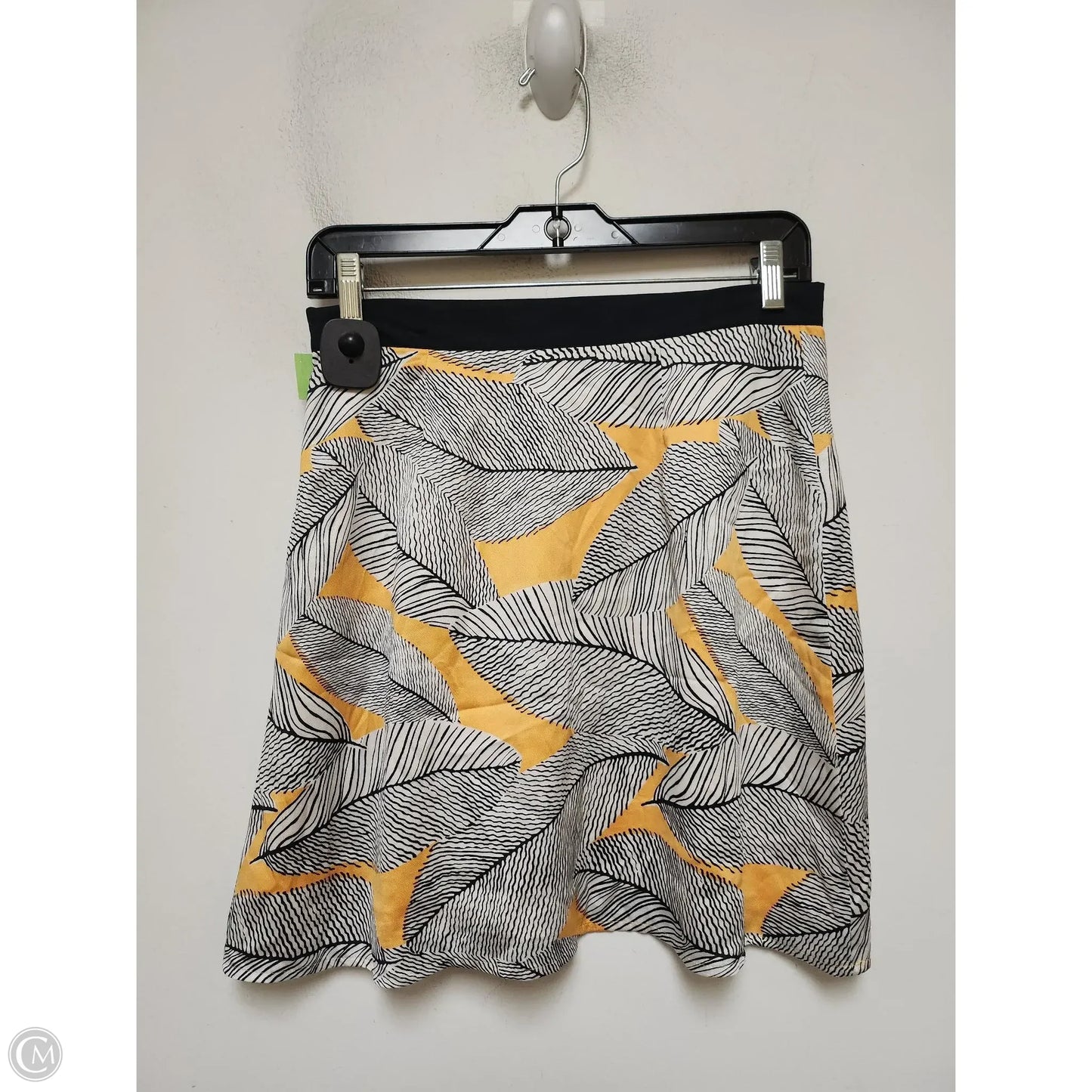 Skirt Mini & Short By Loft In Black & Yellow, Size: 6