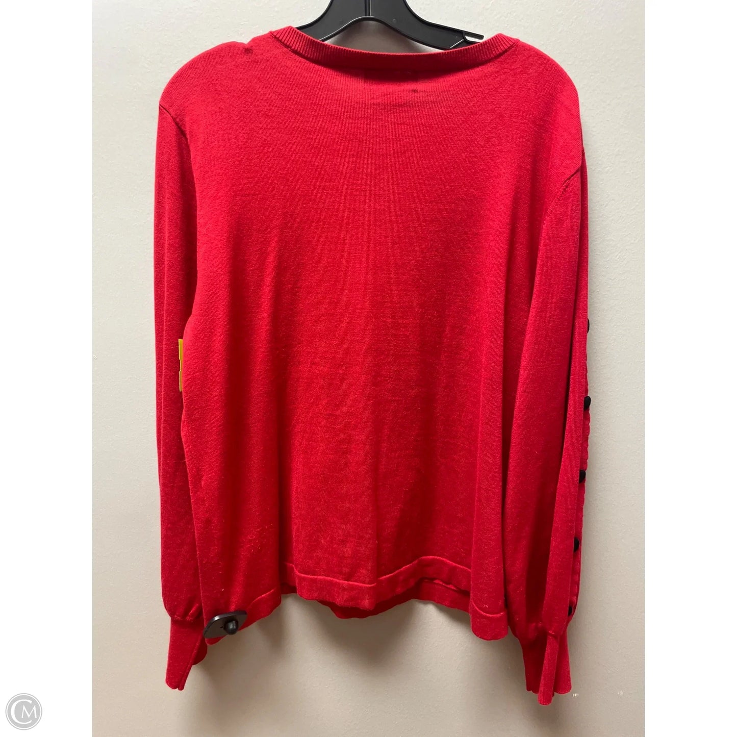 Top Long Sleeve Designer By Karl Lagerfeld In Red, Size: Xl