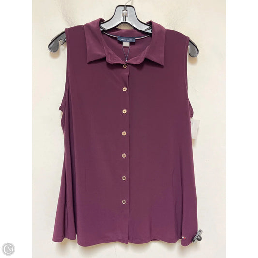 Top Sleeveless By Tommy Hilfiger In Maroon, Size: M