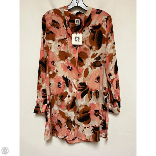 Top Long Sleeve By Anne Klein In Floral Print, Size: S