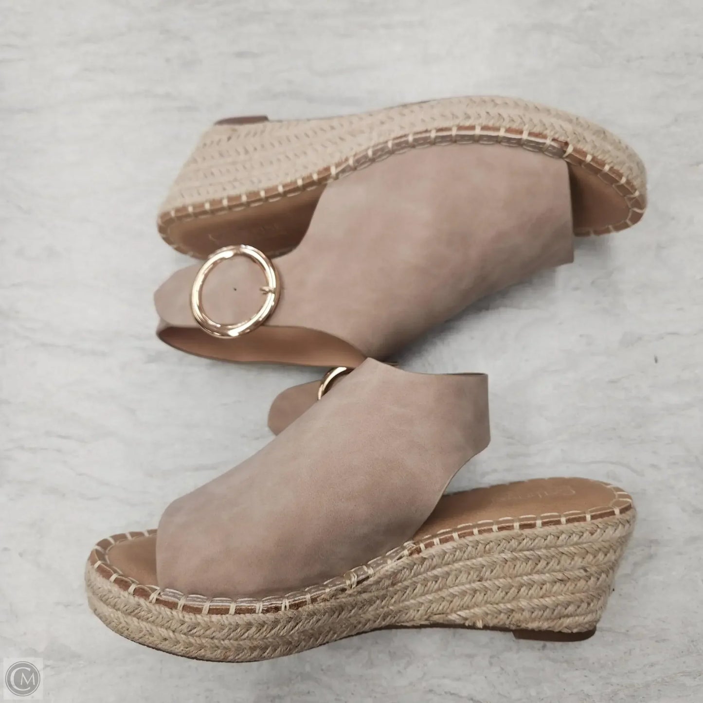 Sandals Heels Wedge By Catherine Malandrino In Tan, Size: 6