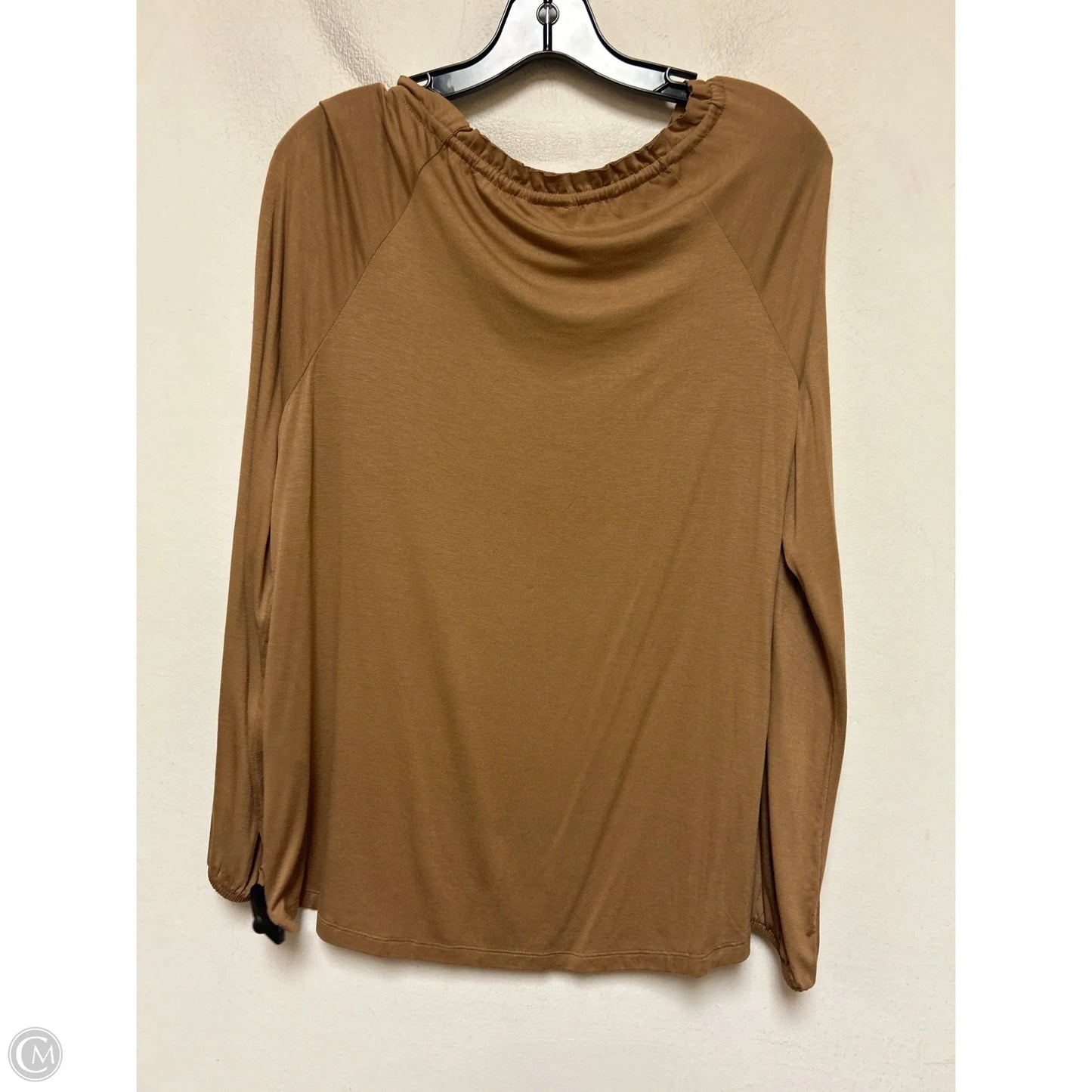 Top Long Sleeve Basic By Chicos In Brown, Size: M