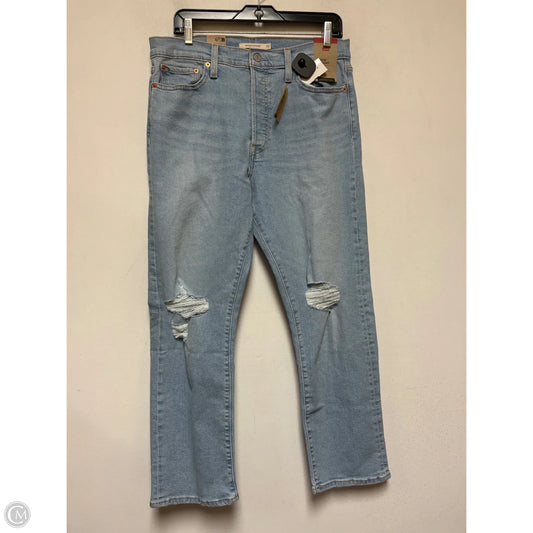 Jeans Straight By Levis In Blue Denim, Size: 10