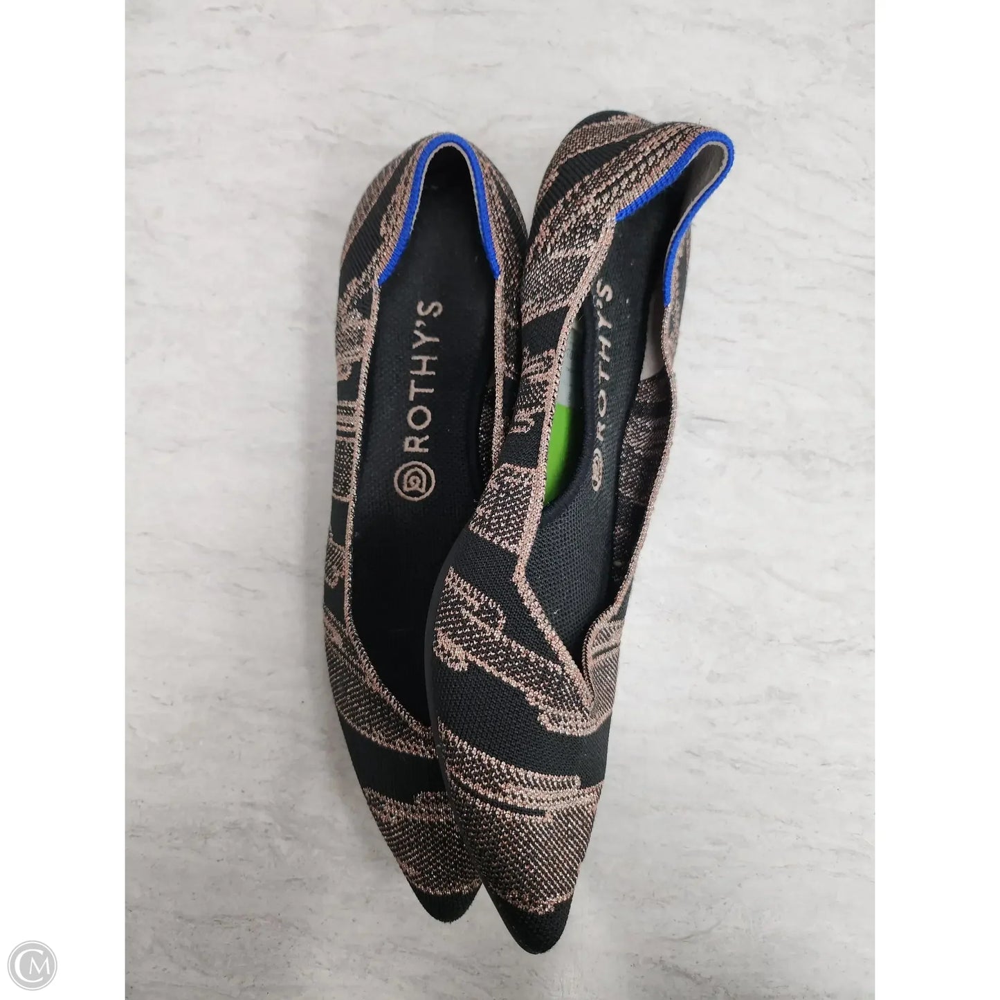 Sandals Flats By Rothys In Black & Pink, Size: 11