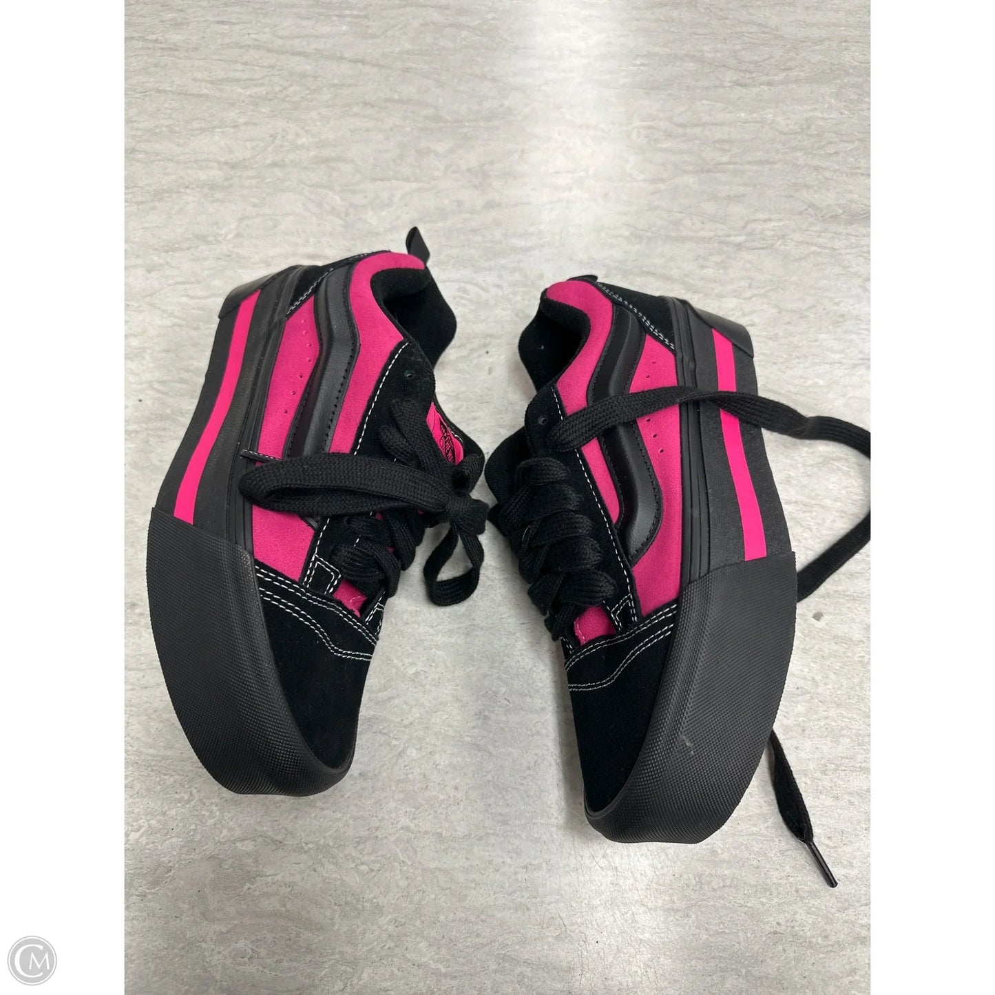 Shoes Sneakers Platform By Vans In Black & Pink, Size: 8