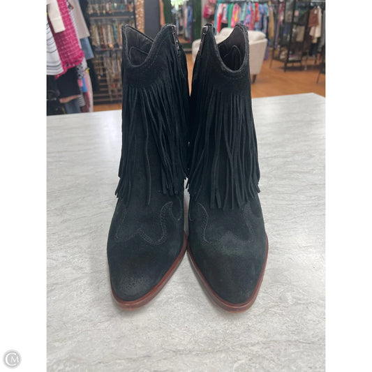 Boots Ankle Heels By Sam Edelman In Black & Brown, Size: 8.5