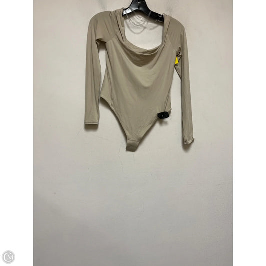 Athletic Top Long Sleeve Crewneck By Lululemon In Beige, Size: S