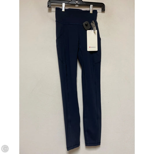 Athletic Leggings By Lululemon In Navy, Size: 0