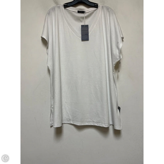 Top Short Sleeve By Clothes Mentor In White, Size: 3x