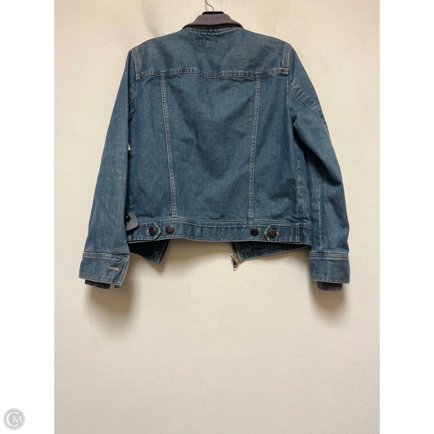 Jacket Luxury Designer By Marc Jacobs In Blue Denim, Size: S