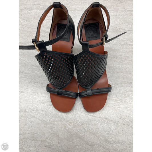 Shoes Heels Block By Tory Burch In Black & Brown, Size: 8.5