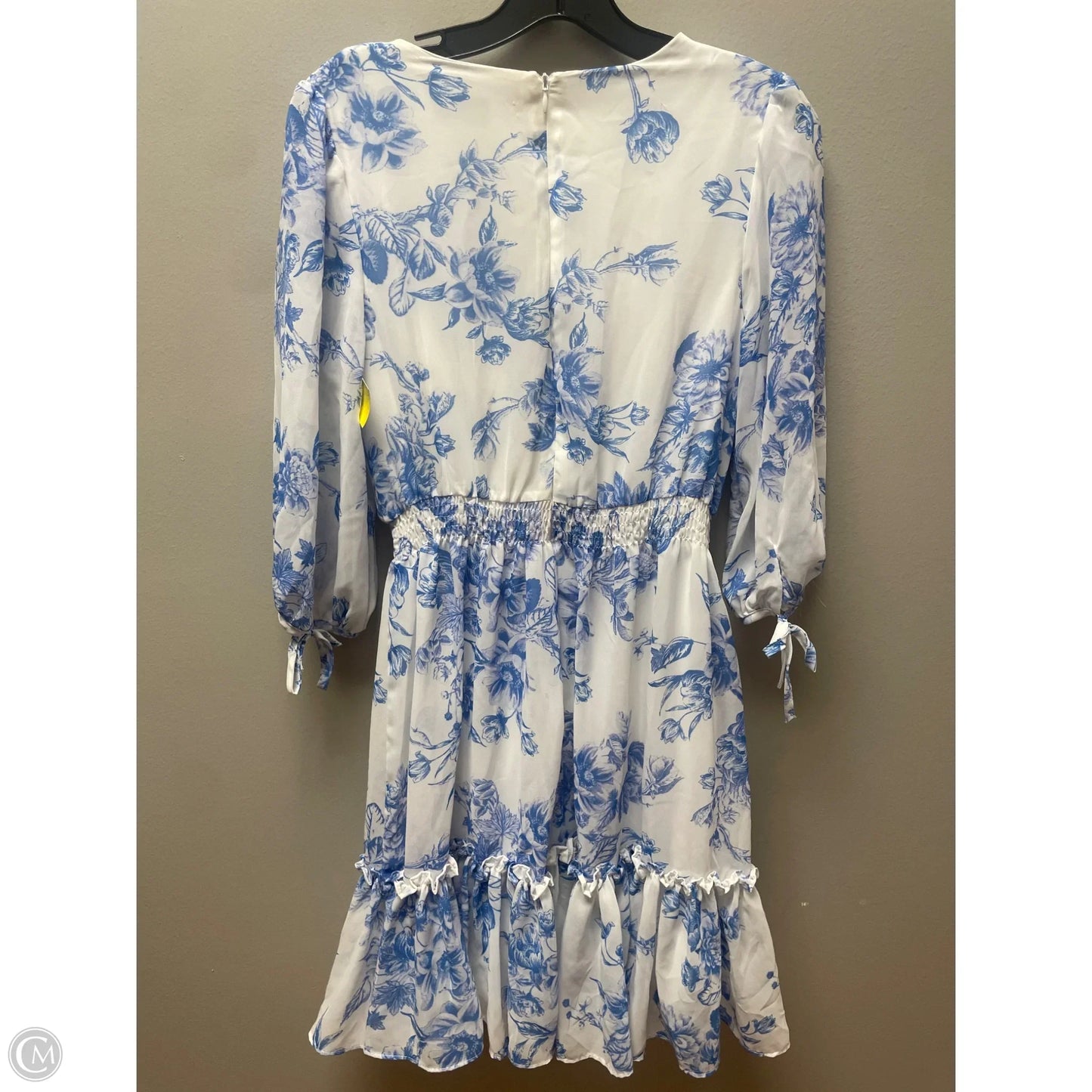 Dress Casual Short By Taylor In Blue & White, Size: S