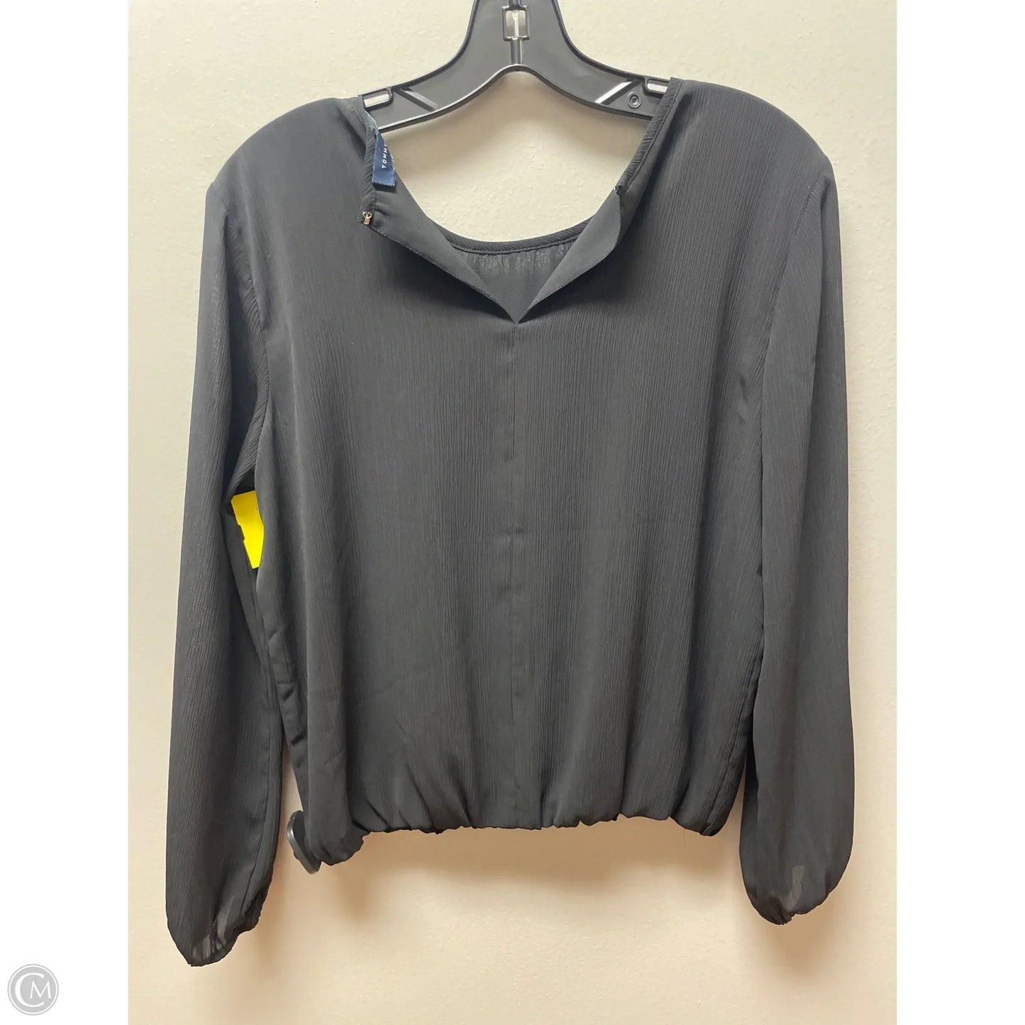 Top Long Sleeve By Tommy Hilfiger In Black, Size: Sp