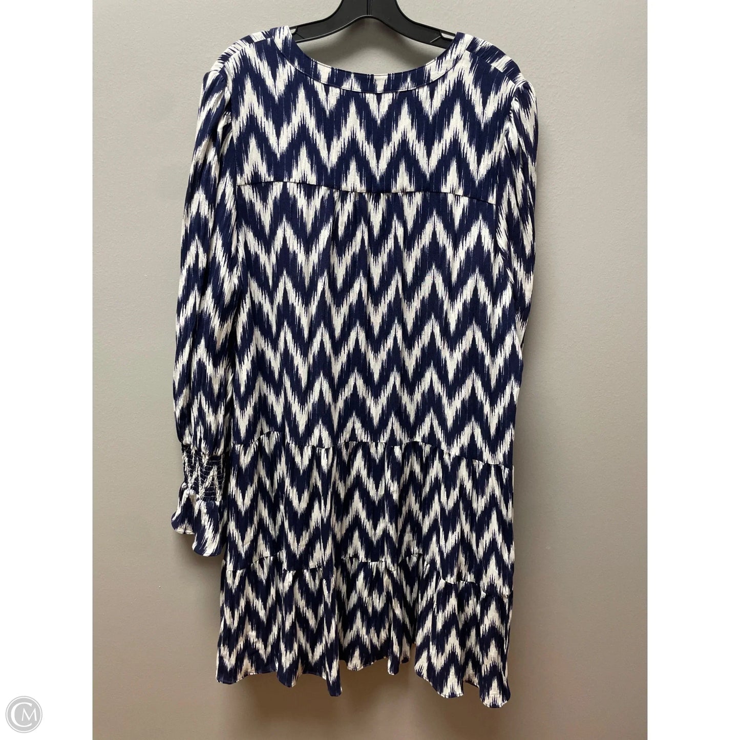 Dress Casual Short By Pomander Place In Blue & White, Size: 3x