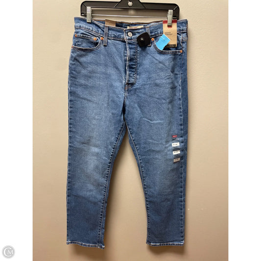 Jeans Straight By Levis In Blue Denim, Size: 8
