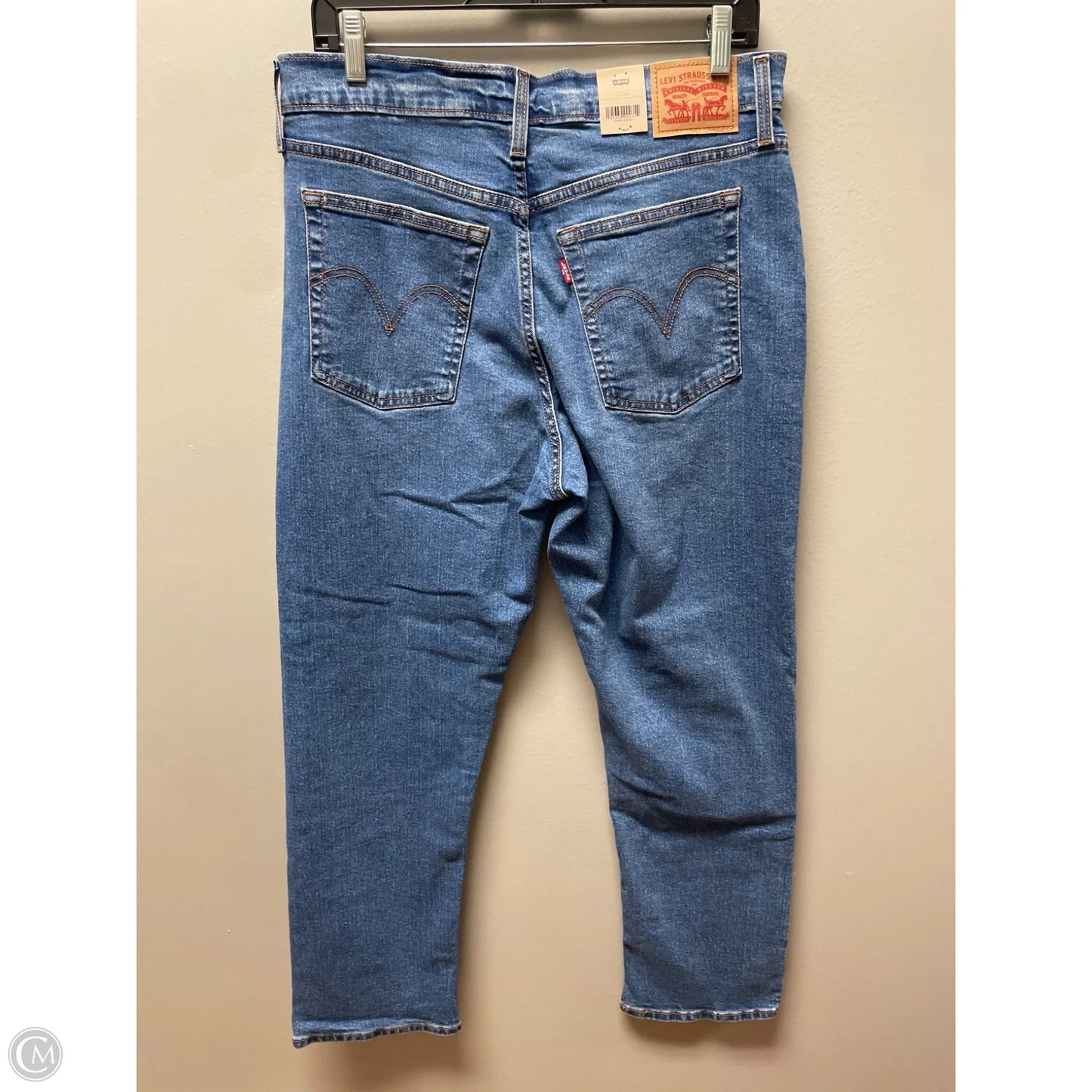 Jeans Straight By Levis In Blue Denim, Size: 8