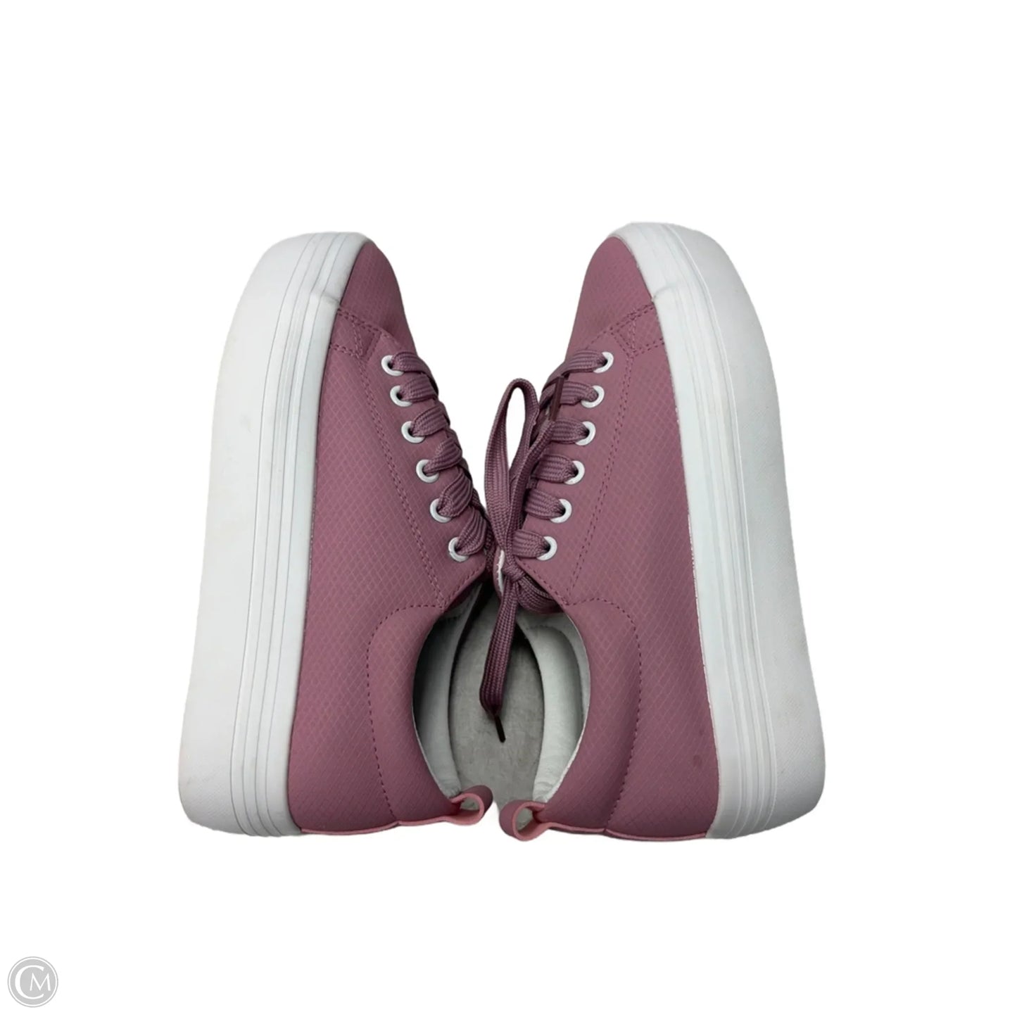 Shoes Heels Platform By Clothes Mentor In Pink & White, Size: 7
