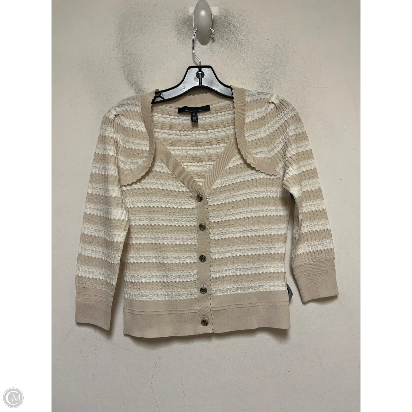 Top Long Sleeve By White House Black Market In Cream & White, Size: Xs