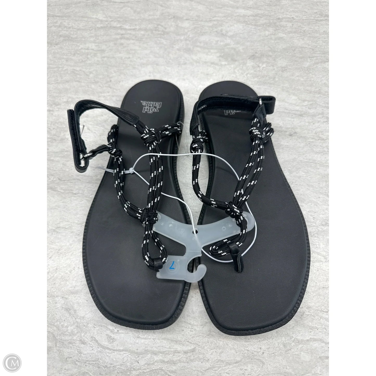 Sandals Flats By Wild Fable In Black, Size: 7