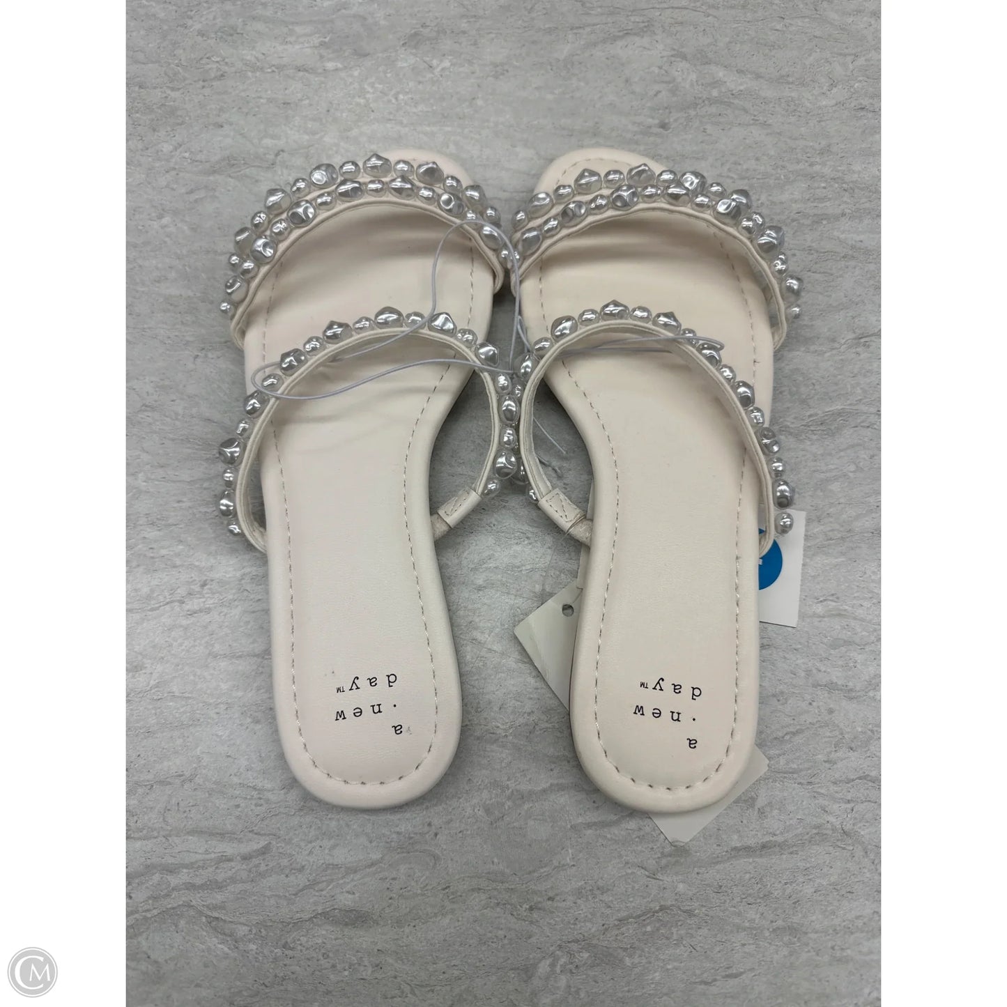 Sandals Flats By A New Day In Cream & White, Size: 7