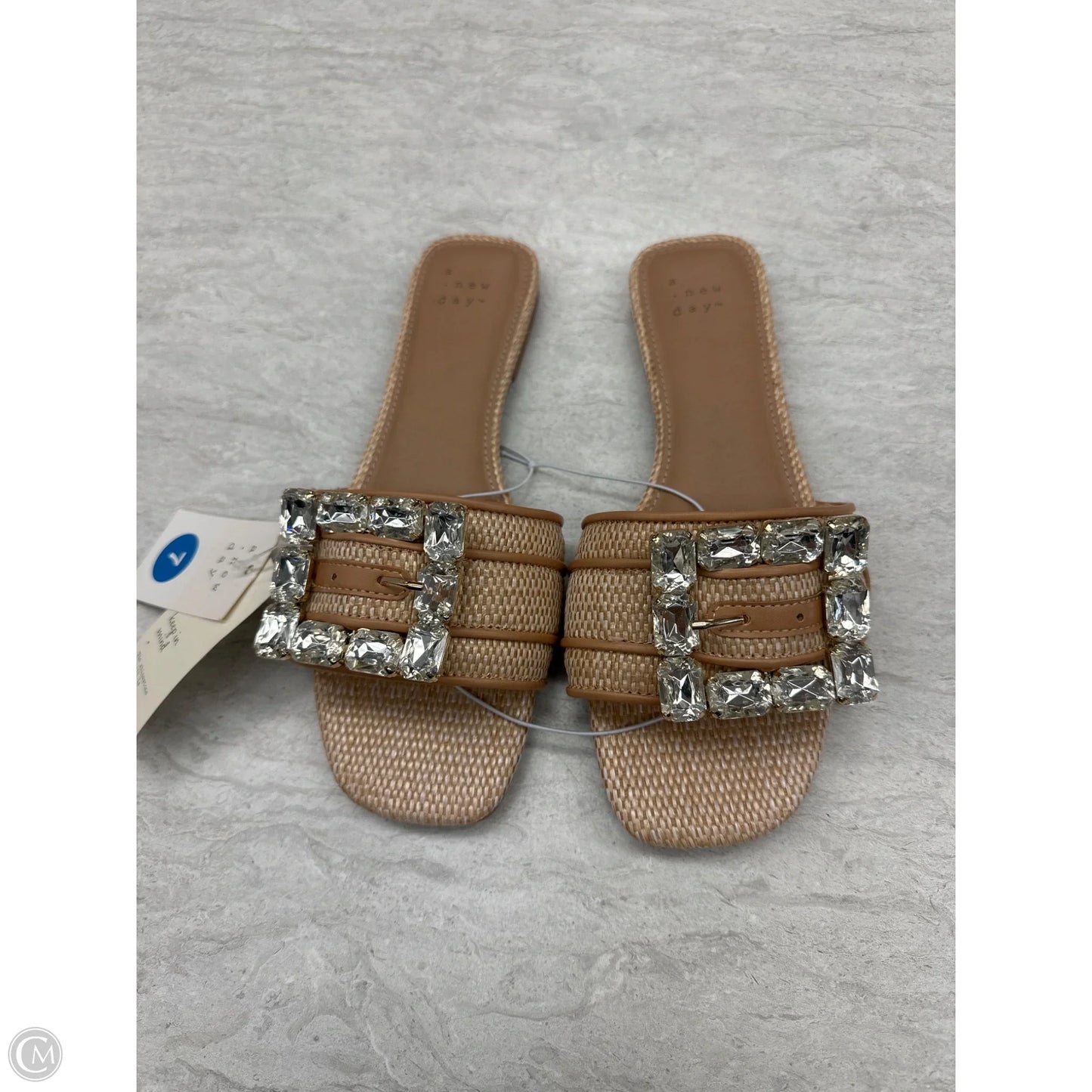 Sandals Flats By A New Day In Gold & Tan, Size: 7