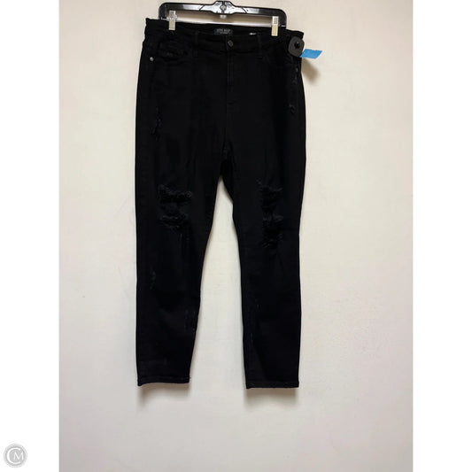 Jeans Boyfriend By Judy Blue In Black Denim, Size: 10