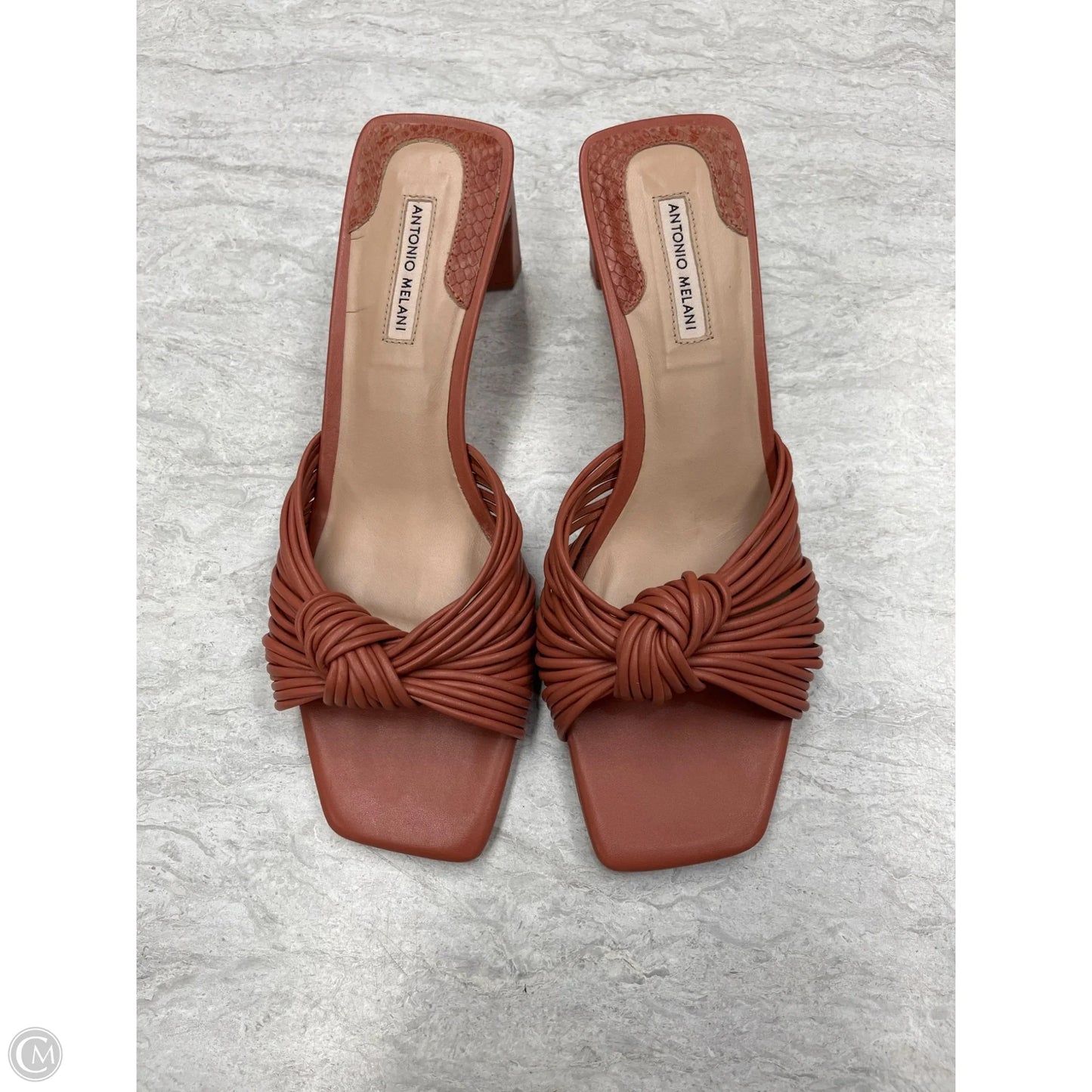 Sandals Heels Block By Antonio Melani In Orange, Size: 10