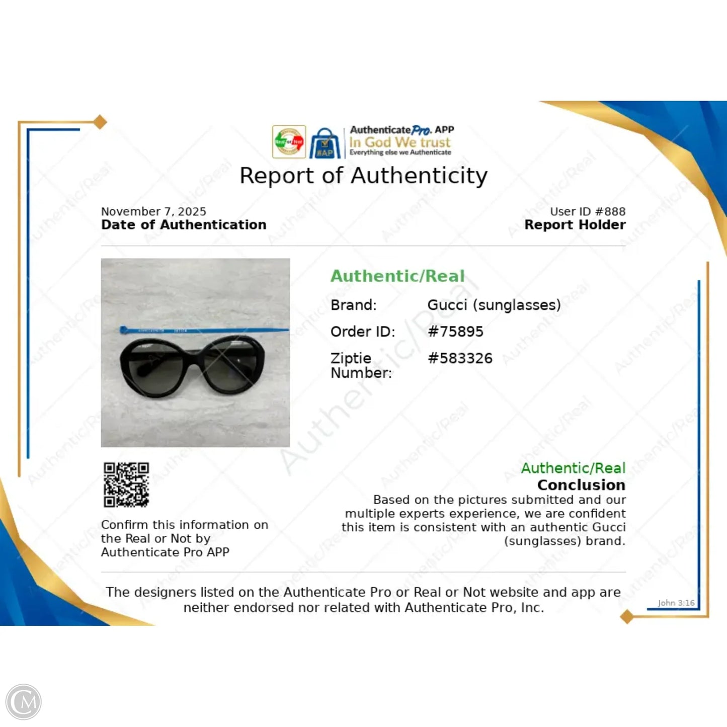 Sunglasses Luxury Designer By Gucci