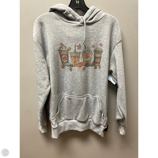 Sweatshirt Hoodie By Clothes Mentor In Grey, Size: M