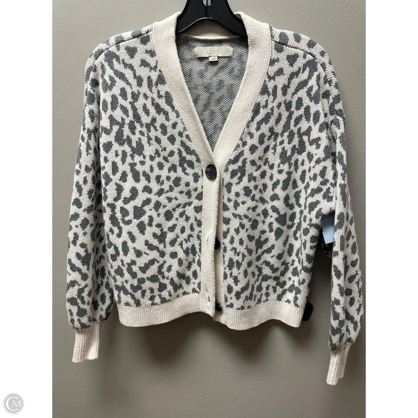 Cardigan By Loft In Animal Print, Size: S
