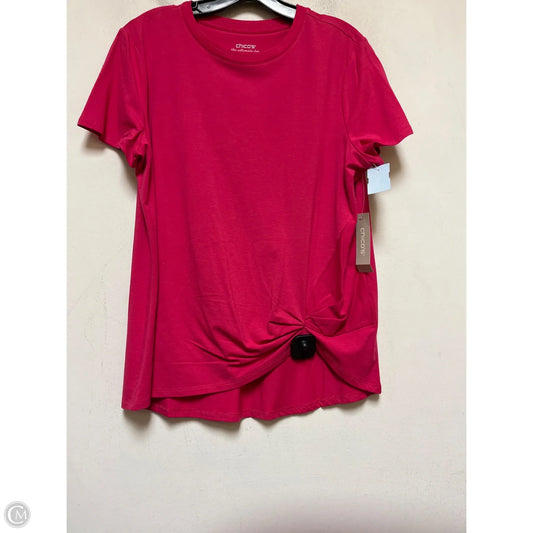 Top Short Sleeve Basic By Chicos In Pink, Size: L