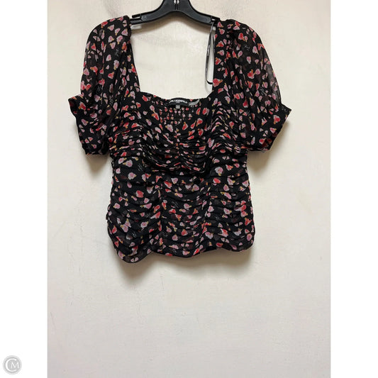 Top Short Sleeve Designer By Karl Lagerfeld In Floral Print, Size: M