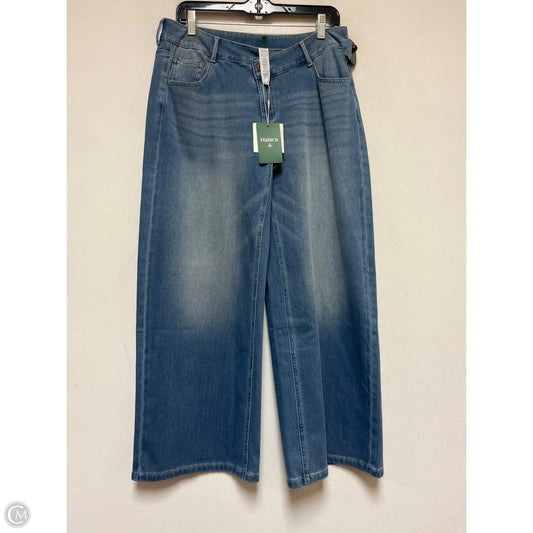 Jeans Wide Leg By Halara In Blue Denim, Size: 8p