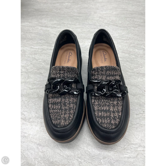 Shoes Heels Platform By Clarks In Black & Brown, Size: 6.5