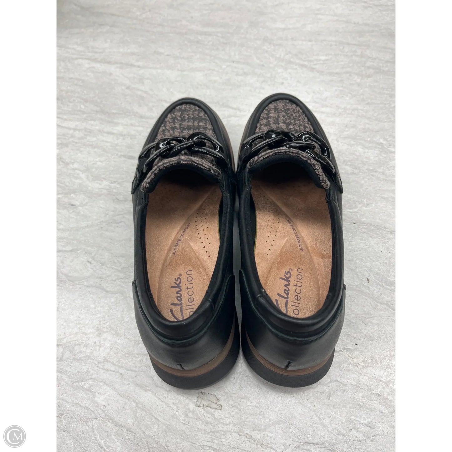 Shoes Heels Platform By Clarks In Black & Brown, Size: 6.5