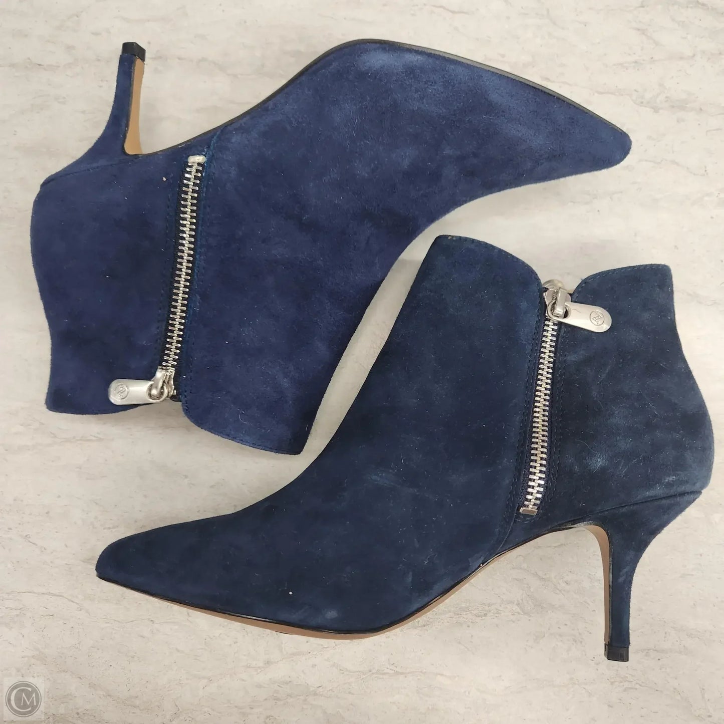 Boots Ankle Heels By Adrienne Vittadini In Navy, Size: 7.5