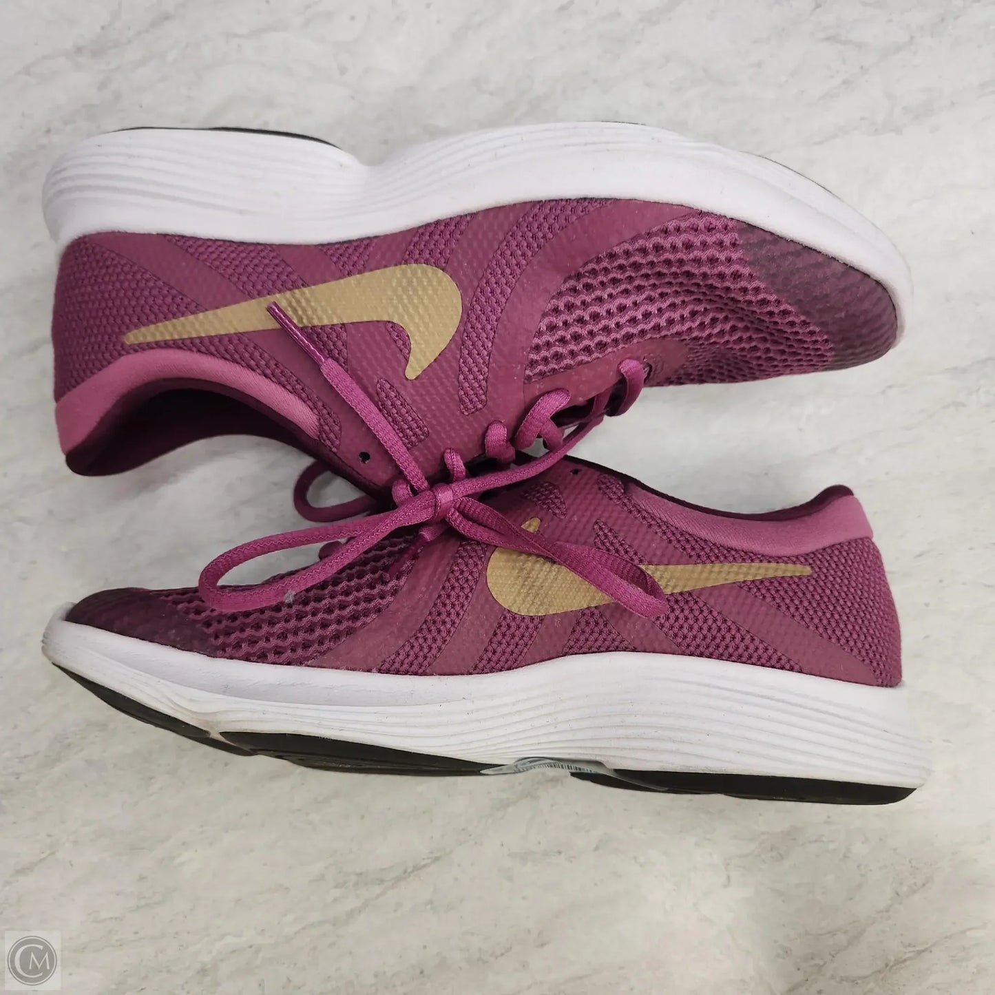 Shoes Athletic By Nike In Gold & Purple, Size: 6