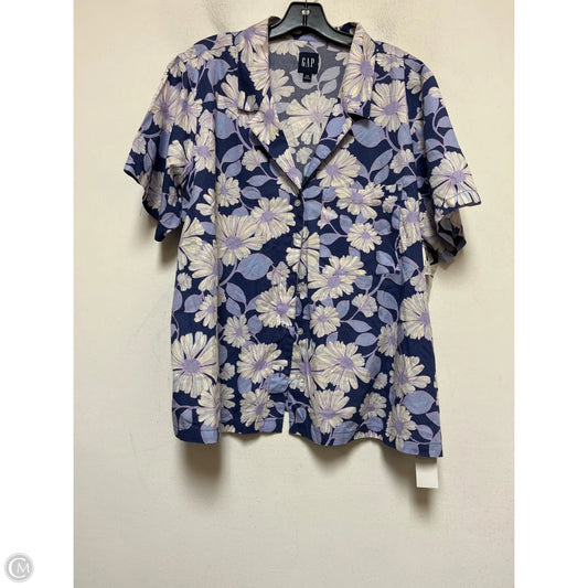 Top Short Sleeve By Gap In Floral Print, Size: Xxl
