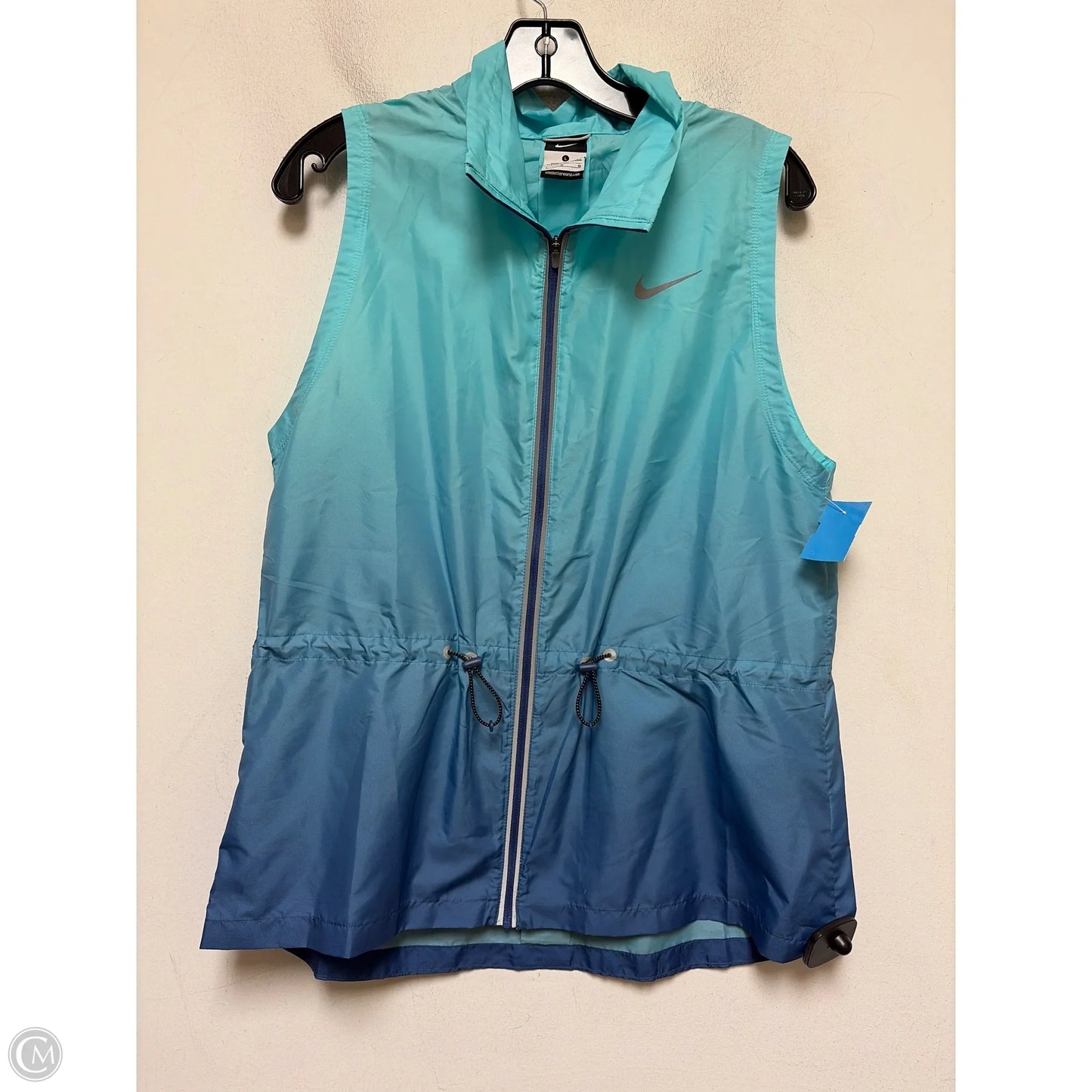 Athletic Jacket By Nike In Ombre Print, Size: L