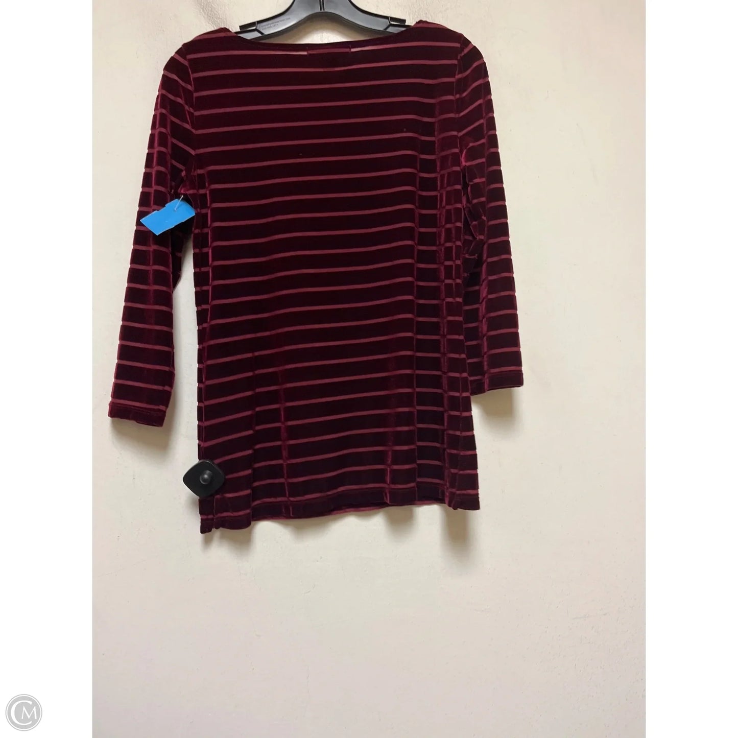 Top Long Sleeve By Lauren By Ralph Lauren In Striped Pattern, Size: Mp