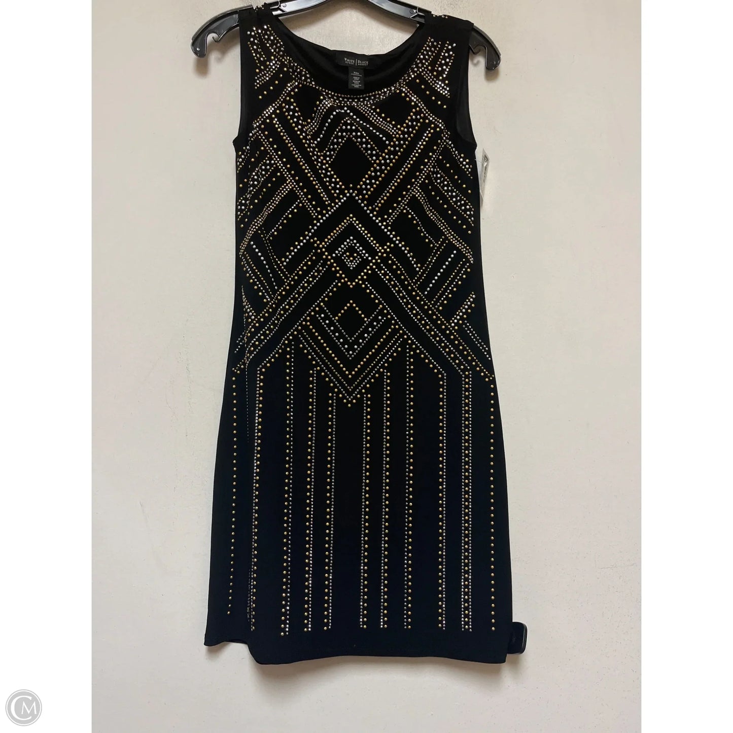 Dress Casual Short By White House Black Market In Black & Gold, Size: Xxs