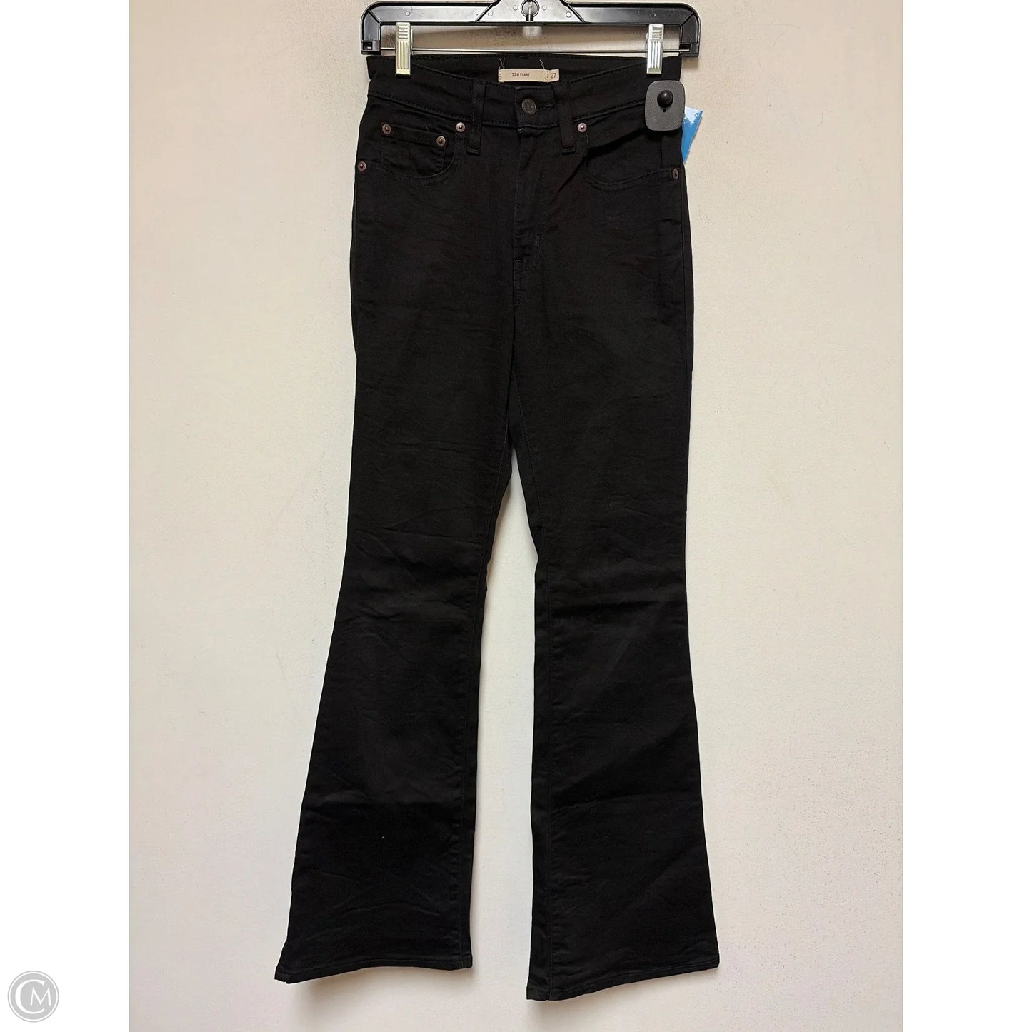 Jeans Flared By Levis In Black Denim, Size: 4