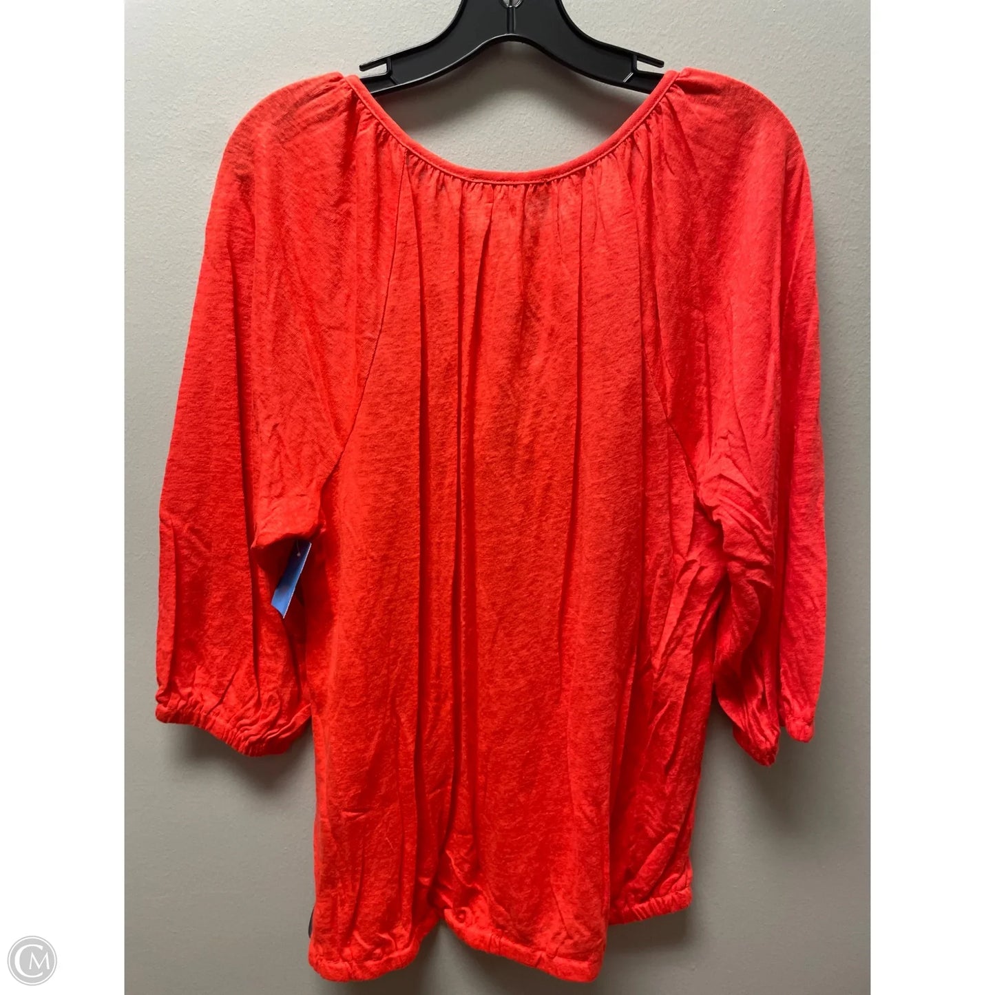 Top Short Sleeve By Joan Vass In Orange, Size: L