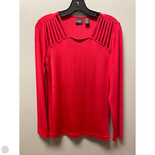 Top Long Sleeve By Chicos In Red, Size: S