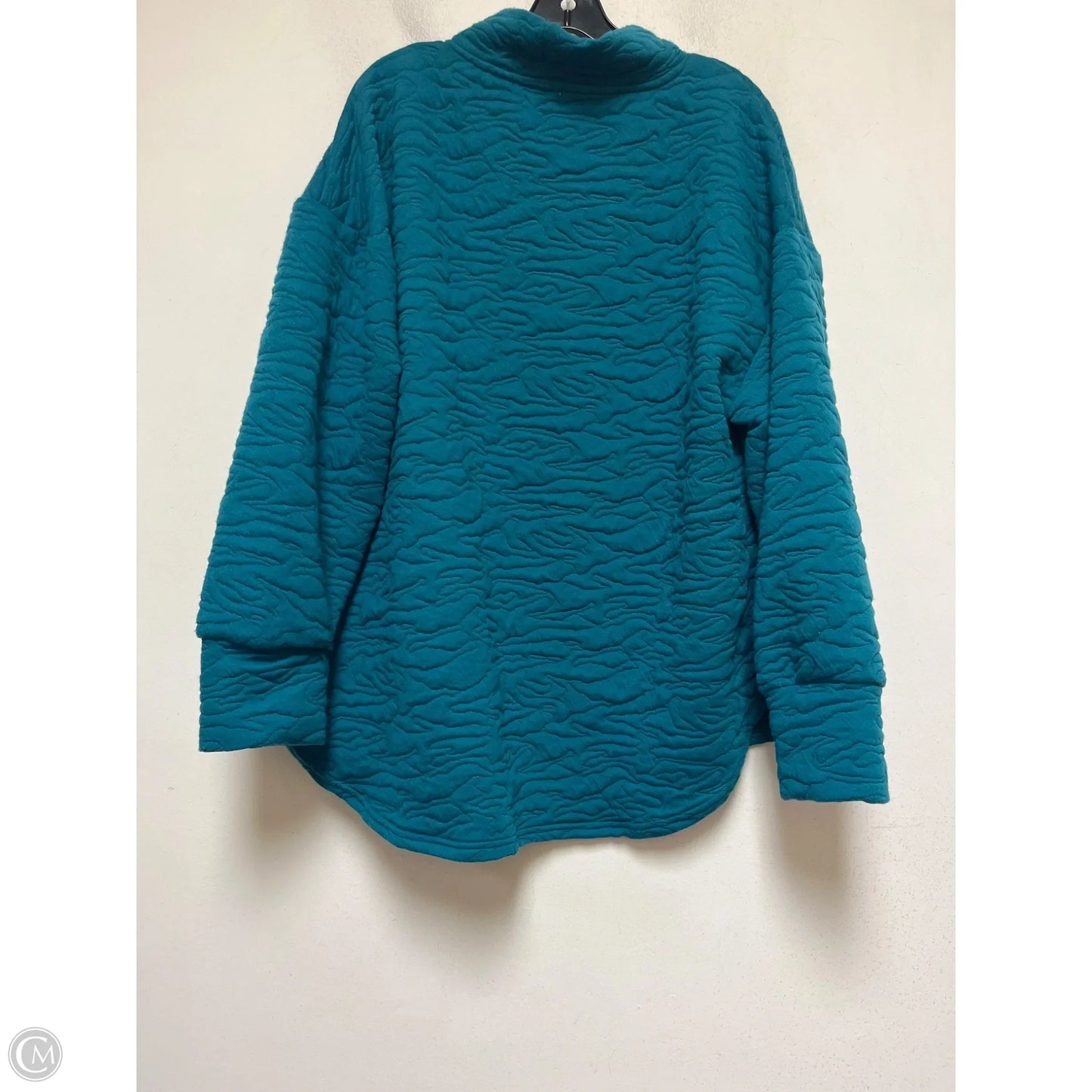 Athletic Jacket By Nine West In Teal, Size: 2x