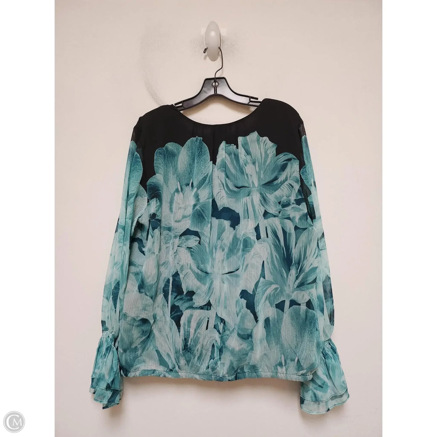 Top Long Sleeve By Inc In Green, Size: Xxl